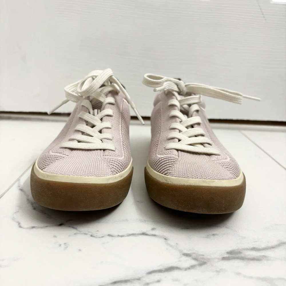 Rothy’s Lace Up Sneakers Womens 7 Pale Pink